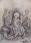 Master E. S. Der Meister E. S. Madonna and Child with St Barbara and St Dorothea O - Hermitage